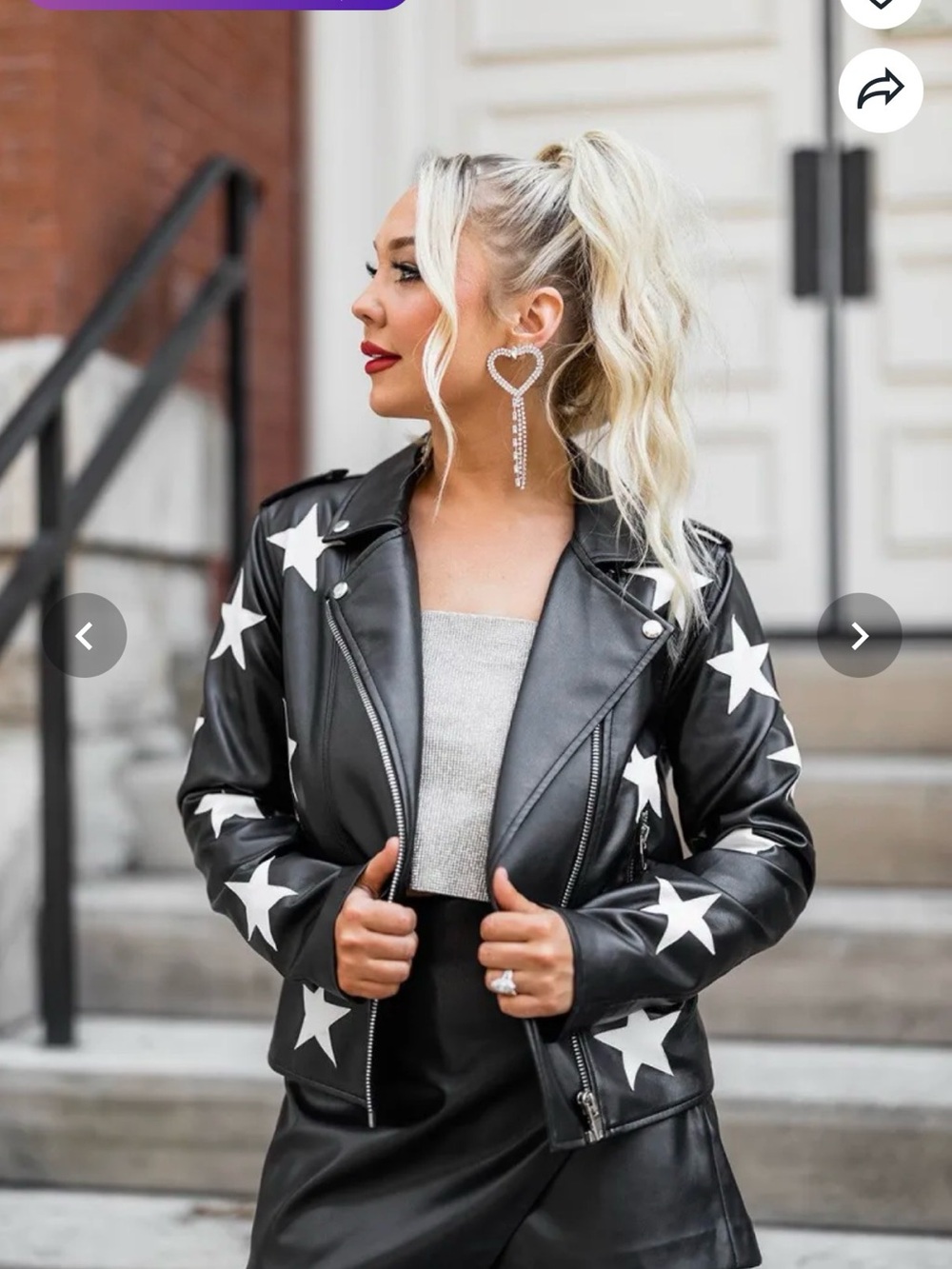 Buddy Love Joplin Leather Star Moto Jacket
